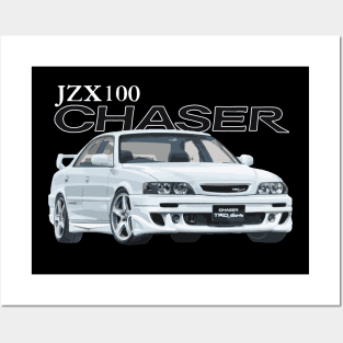 JZX100 TRD TOURER V CHASER MARK II tOYOTA DRIFT MACHINE Posters and Art